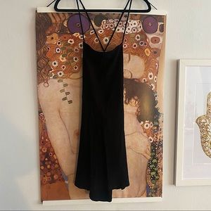 Reformation Black Mini Dress size L - knit ribbed